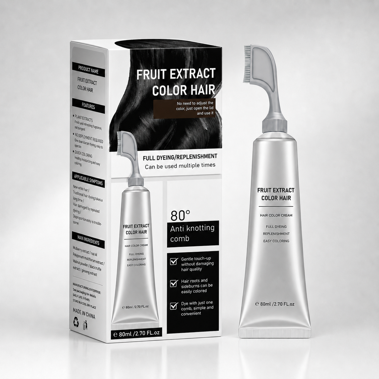 Plant-Based Comb Hair Dye