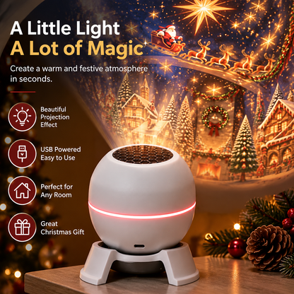 ✨ Christmas Projection Night Light – Turn Your Room Into a Holiday Wonderland