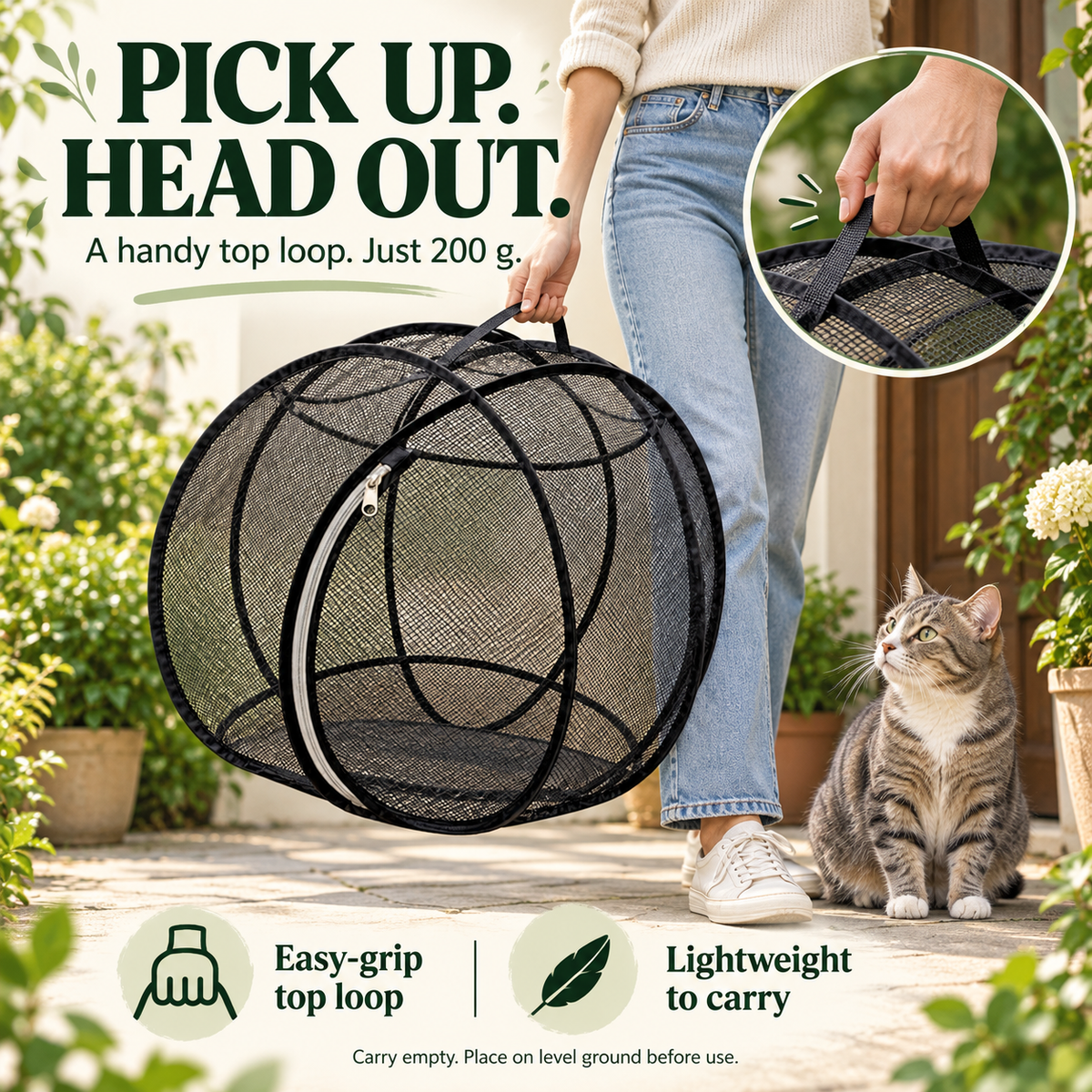 🔥 Today 50% Off!!!🐱360° Panoramic Pop-Up Rolling Cat Playpen Ball🐾
