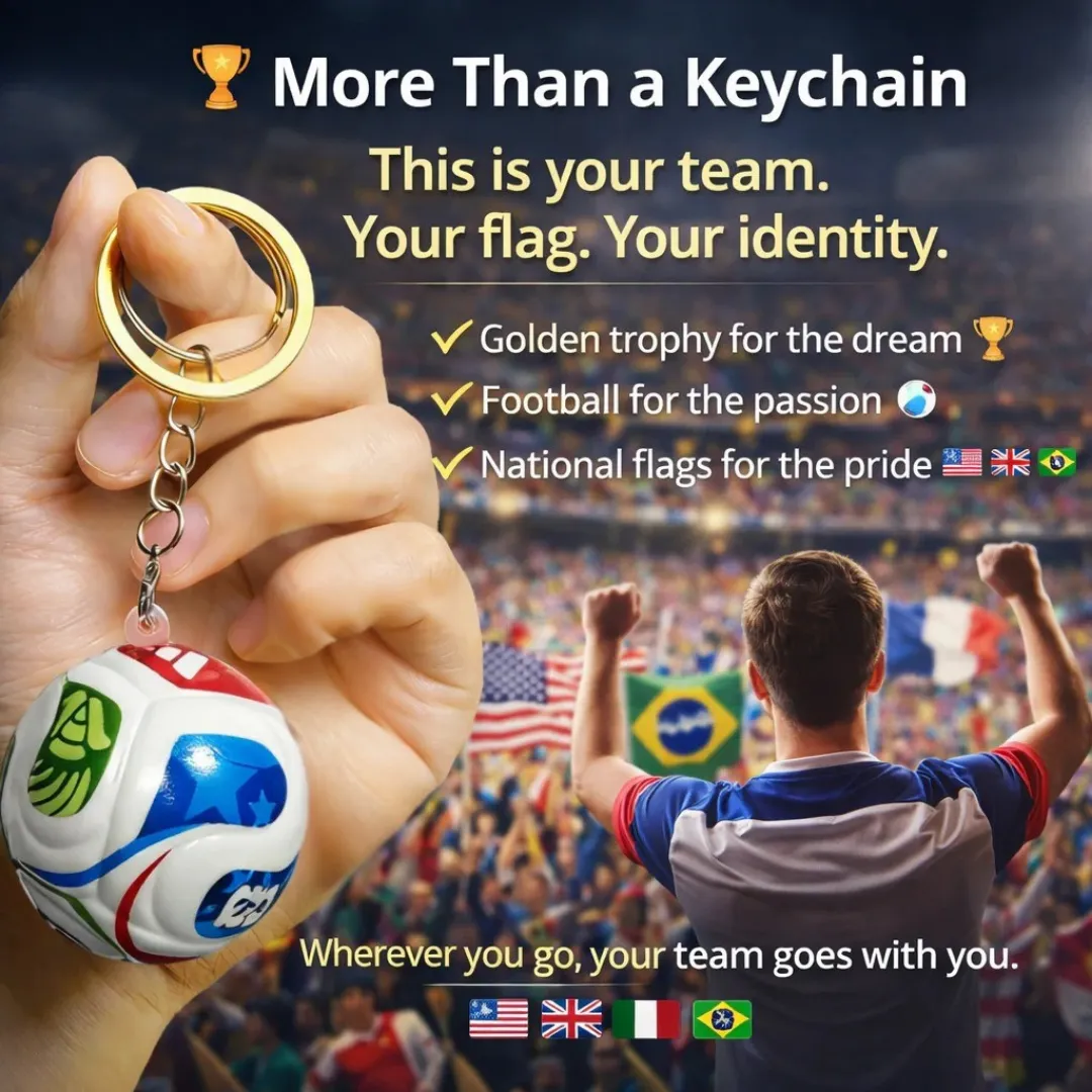 🔥Buy 1 Get 1 FREE: Share the Passion!⚽🏆 2026 World Cup Trophy Keychain