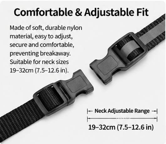 Nylon GPS Tracking Collar for Pet Protection 🐾