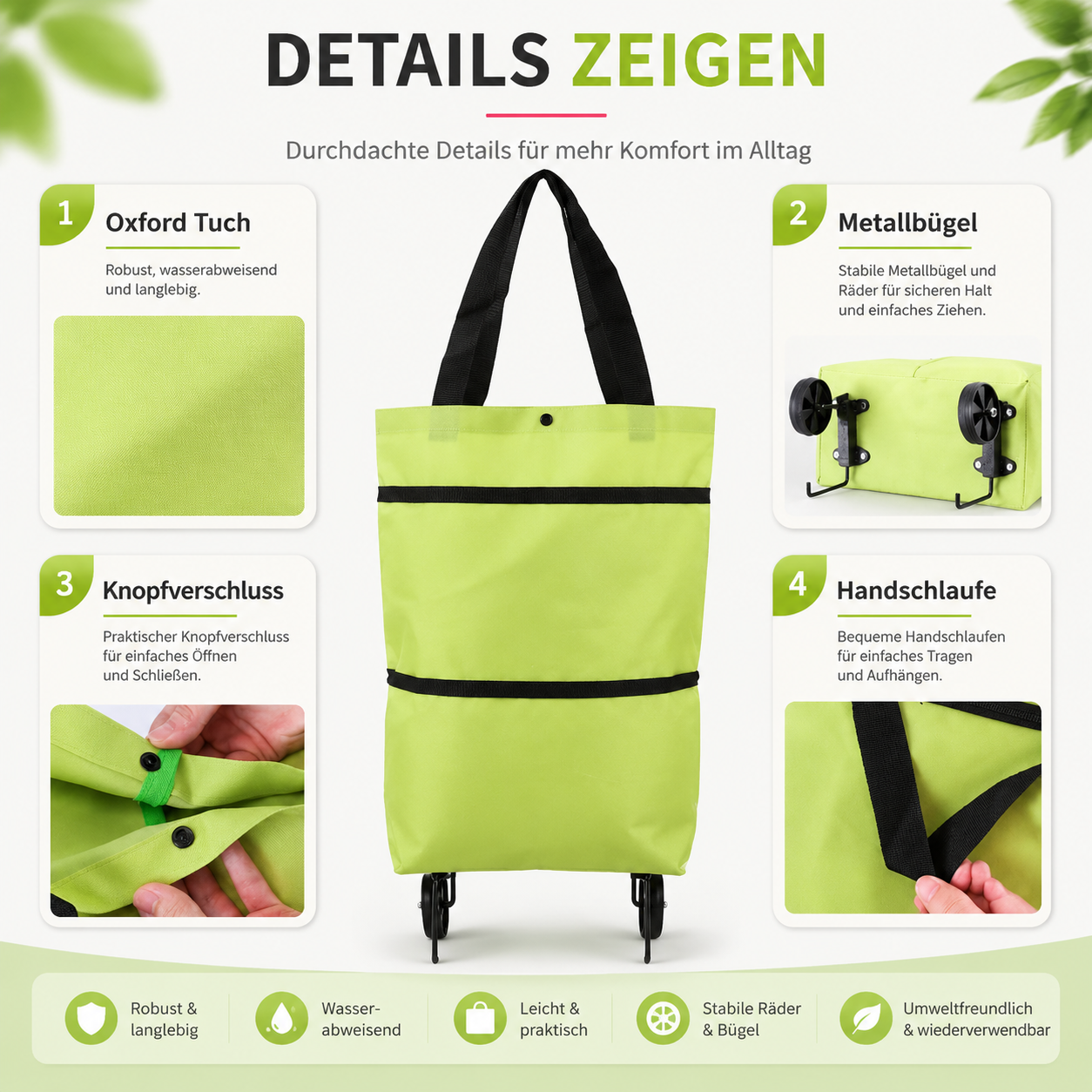 🔥HOT SALE 50% OFF🔥Foldable 2-in-1 Shopping Bag