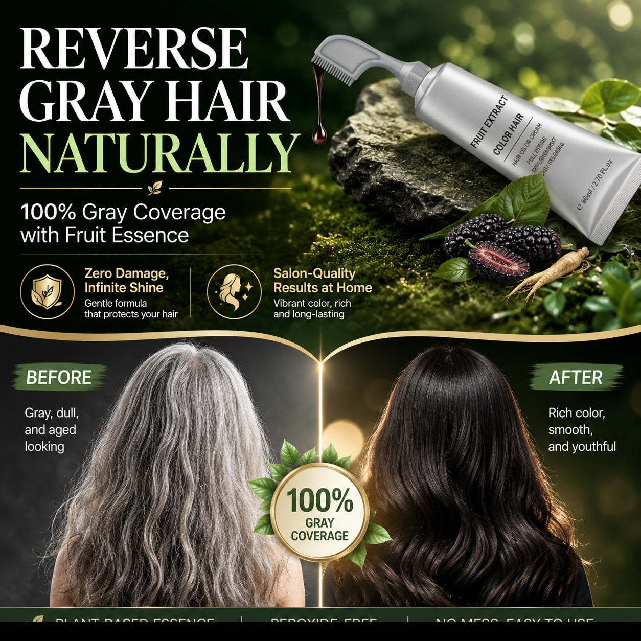 Plant-Based Comb Hair Dye