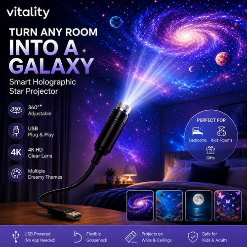 ⏰Last day Promotion 🔥-Night Light Projector - Smart Holographic Star Projector