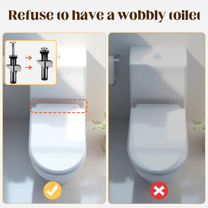 🔥Buy 1 Set And Get 1 Set Free🔥With three pieces per set.🔥Heavy Duty Toilet Seat Fastener Bolt kit.