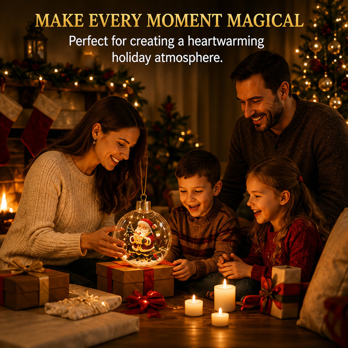 🎁A Tiny Glowing Christmas World – Light-Up Diorama Ornament