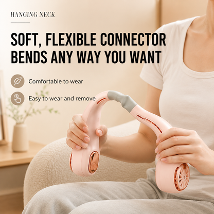 🍃 Neck Air Conditioner Fan – Ultra‑quiet, 360° rotating,