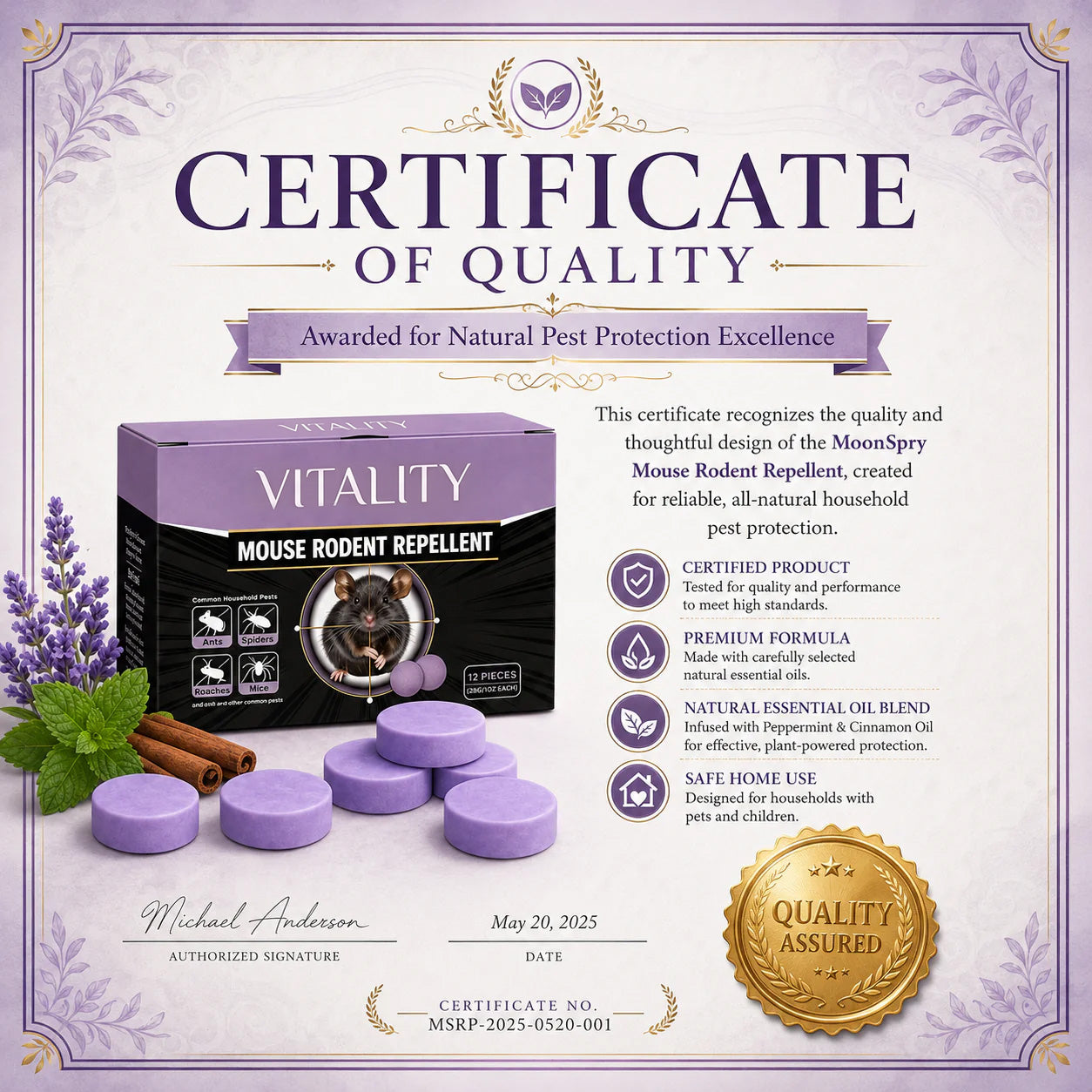 🔥50% Off Limited Time ⏳🔥All-Natural Peppermint & Cinnamon Pest & Rodent Repellent Pucks
