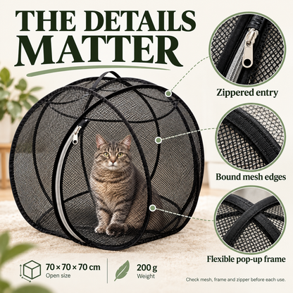 🔥 Today 50% Off!!!🐱360° Panoramic Pop-Up Rolling Cat Playpen Ball🐾