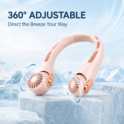 🍃 Neck Air Conditioner Fan – Ultra‑quiet, 360° rotating,