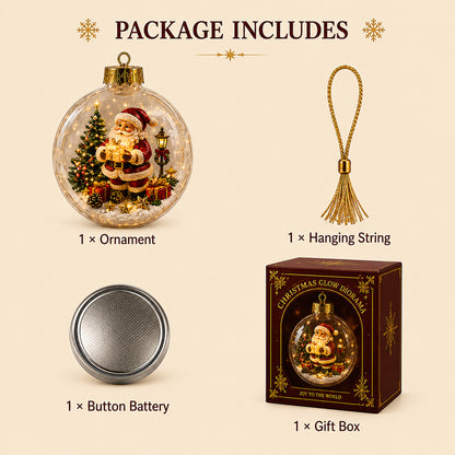 🎁A Tiny Glowing Christmas World – Light-Up Diorama Ornament