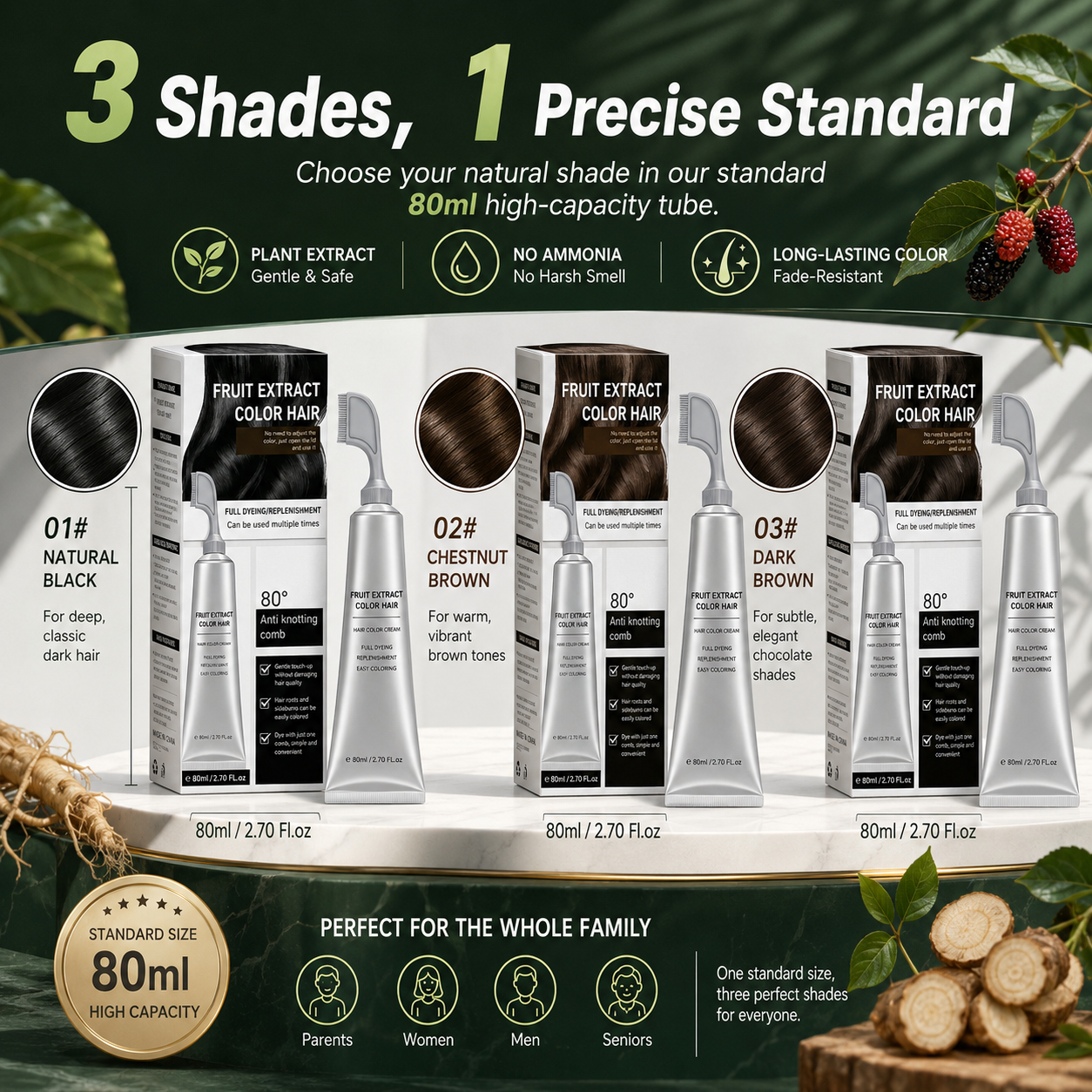 Plant-Based Comb Hair Dye
