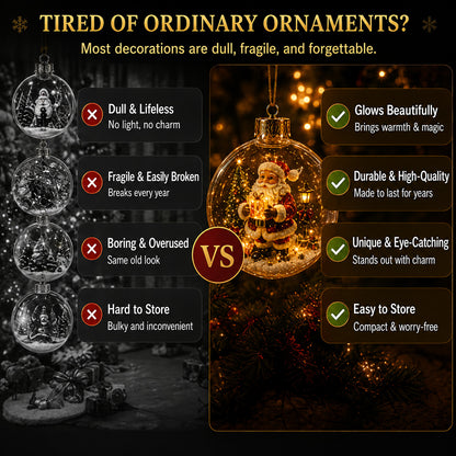 🎁A Tiny Glowing Christmas World – Light-Up Diorama Ornament