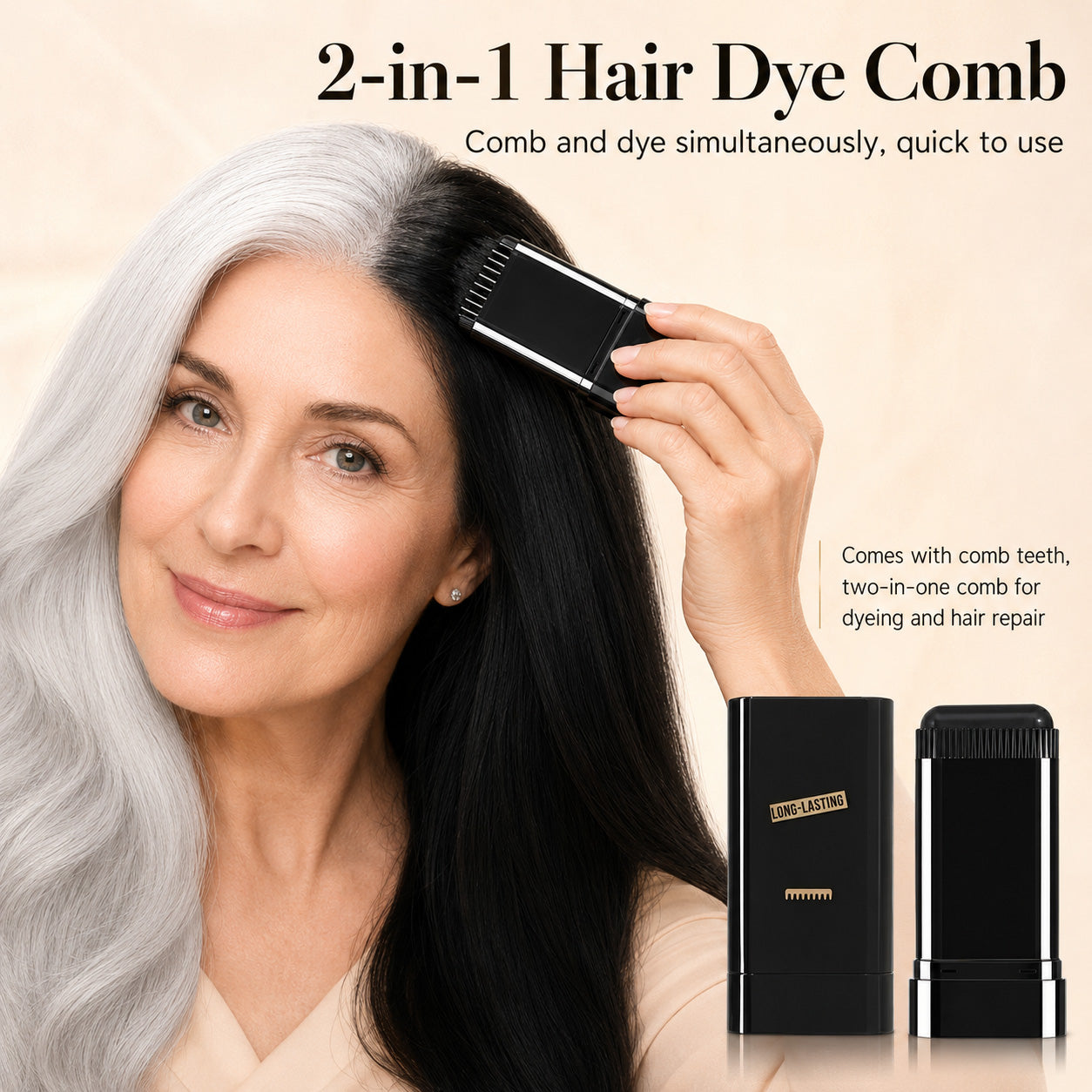 🔥BUY 1 GET FREE 1🎁Cover Gray Roots in Seconds — Without the Salon Mess