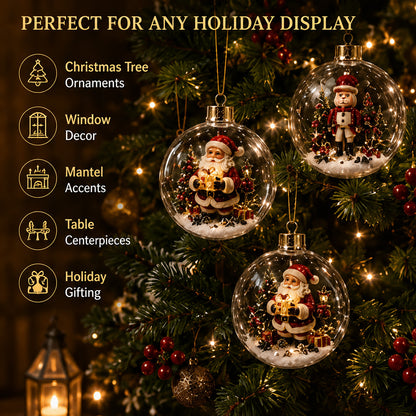 🎁A Tiny Glowing Christmas World – Light-Up Diorama Ornament