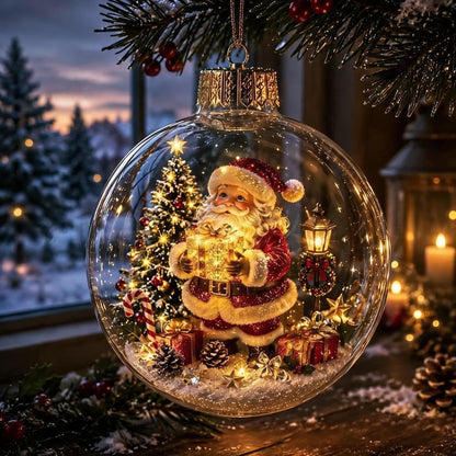 🎁A Tiny Glowing Christmas World – Light-Up Diorama Ornament