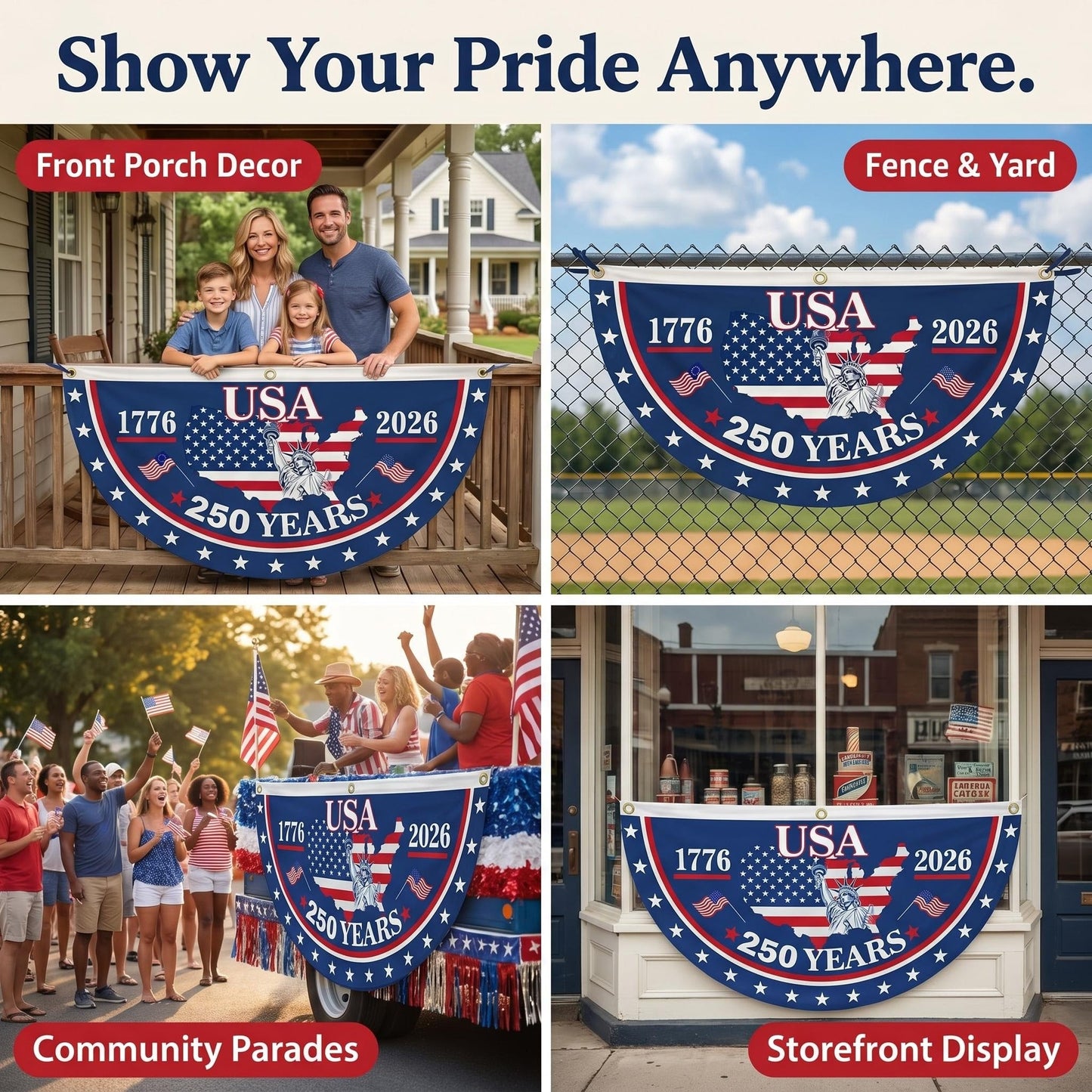 The 1776-2026 Legacy Banner: 100% Veteran-Handcrafted 250th Anniversary Heritage Flag