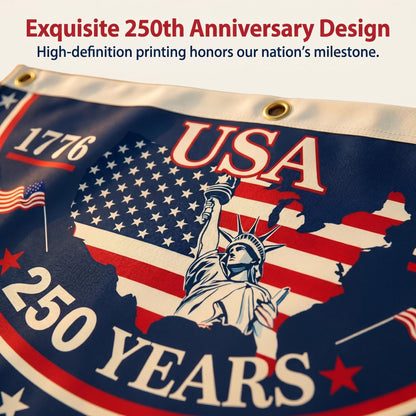 The 1776-2026 Legacy Banner: 100% Veteran-Handcrafted 250th Anniversary Heritage Flag