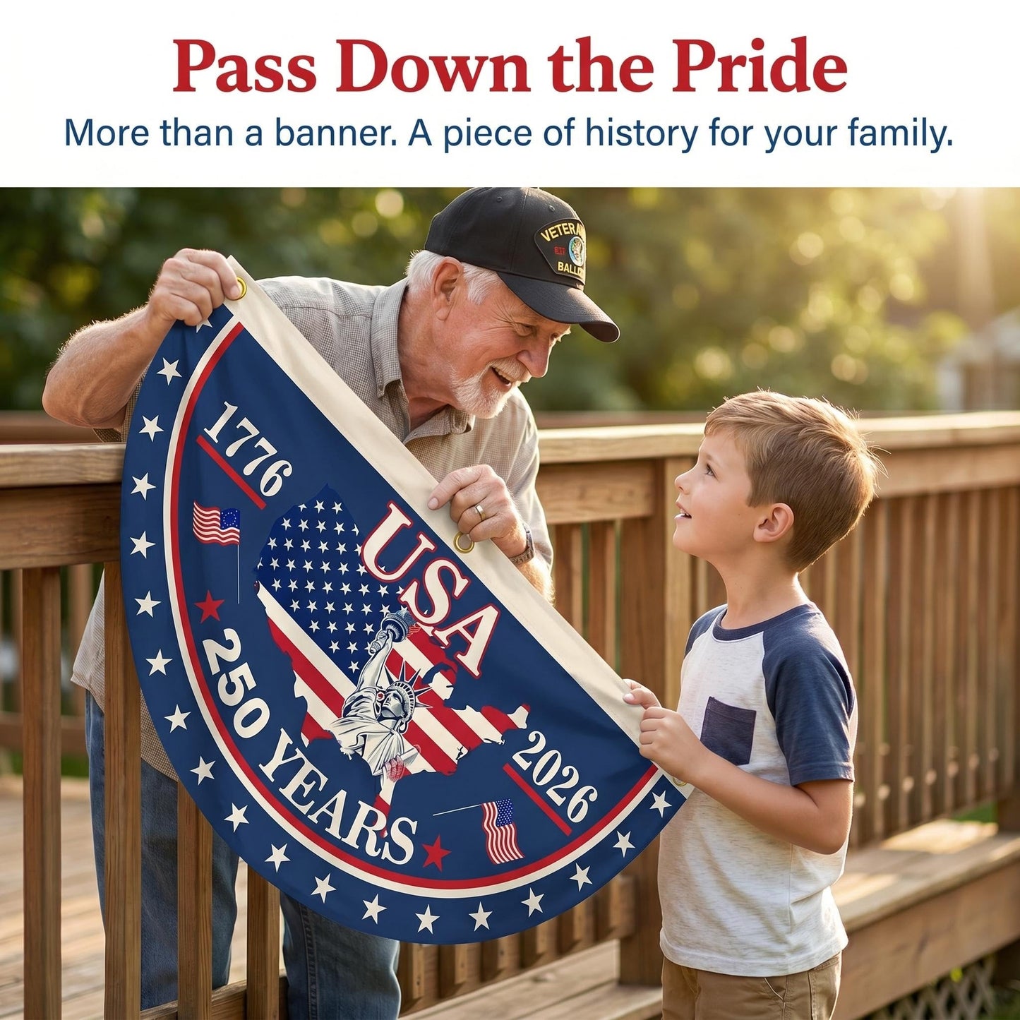 The 1776-2026 Legacy Banner: 100% Veteran-Handcrafted 250th Anniversary Heritage Flag
