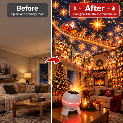 ✨ Christmas Projection Night Light – Turn Your Room Into a Holiday Wonderland