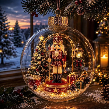 🎁A Tiny Glowing Christmas World – Light-Up Diorama Ornament