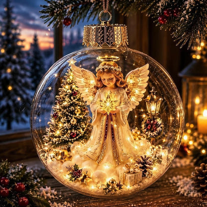 🎁A Tiny Glowing Christmas World – Light-Up Diorama Ornament