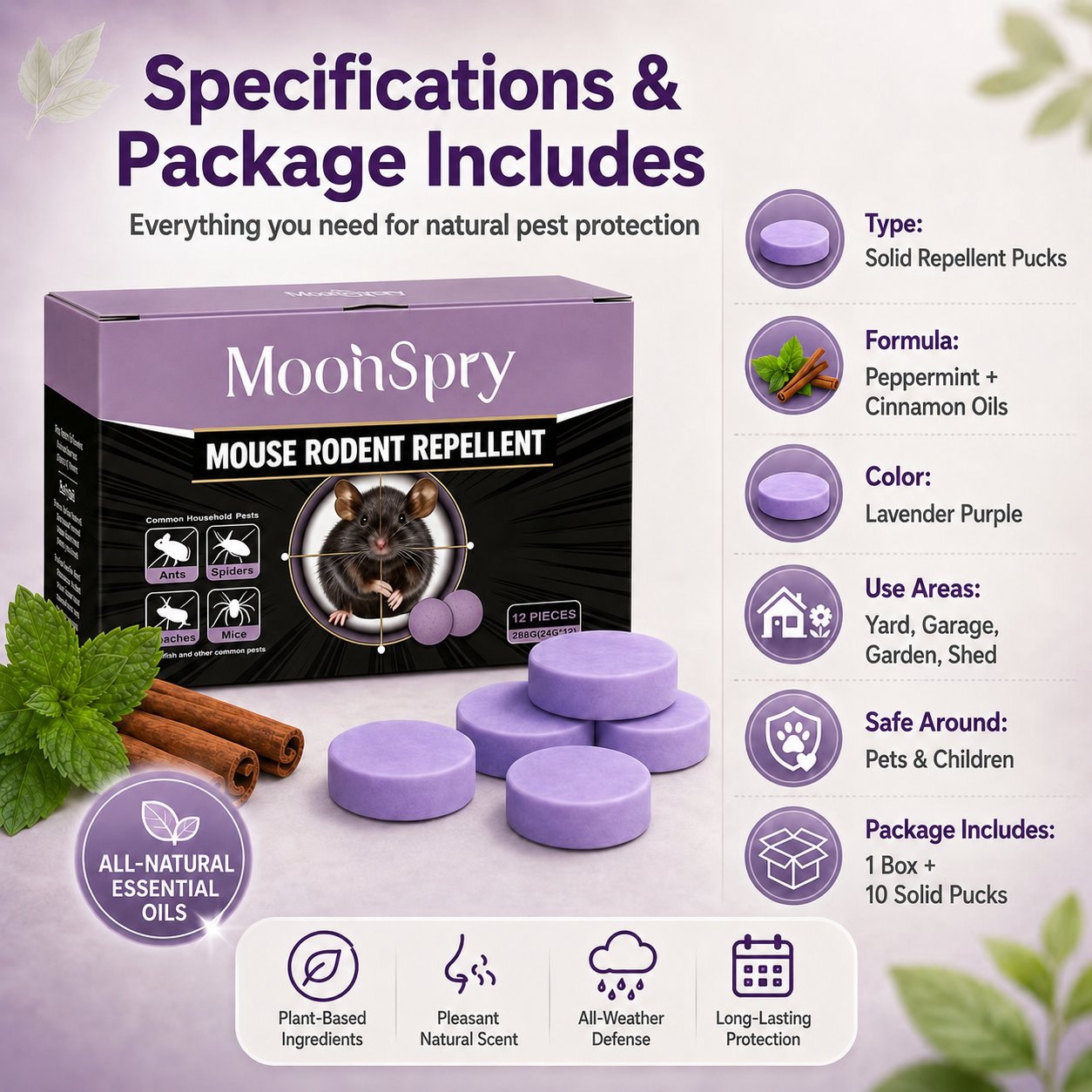 🔥Limited Time Special Offer🔥All-Natural Peppermint & Cinnamon Pest &
