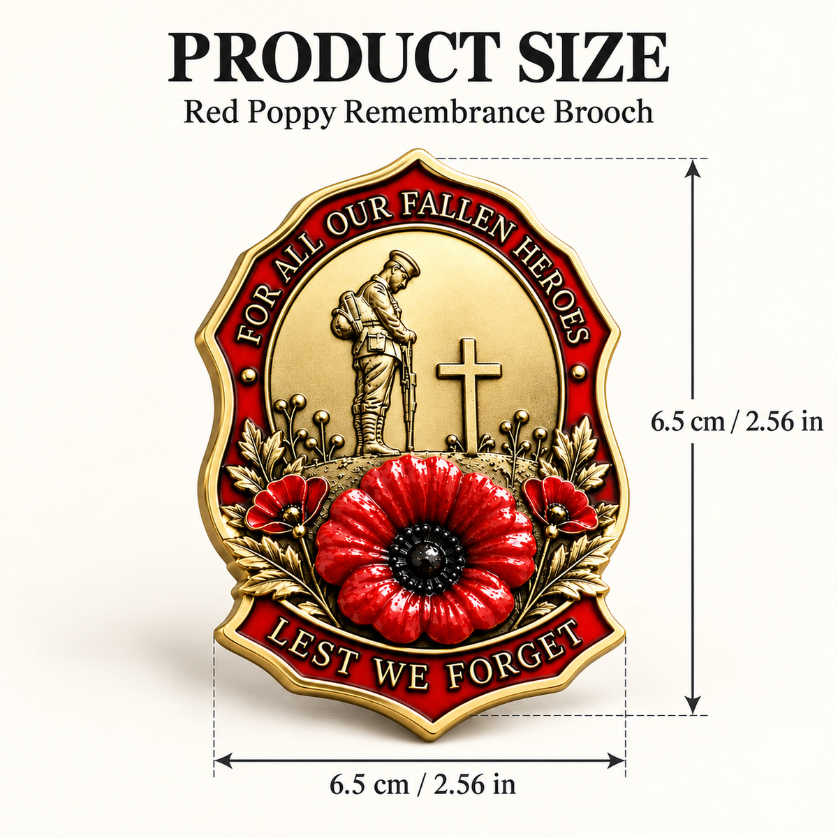 🎖️Limited Edition Red Poppy Remembrance Brooch– For All Our Fallen Heroes🌺