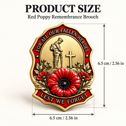 🎖️Limited Edition Red Poppy Remembrance Brooch– For All Our Fallen Heroes🌺