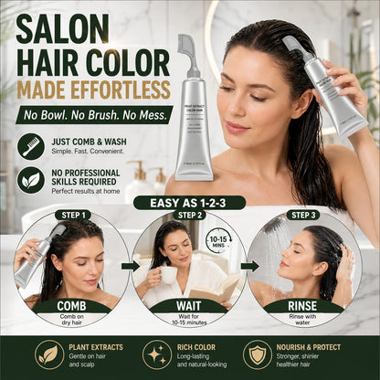 Plant-Based Comb Hair Dye