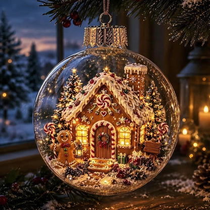 🎁A Tiny Glowing Christmas World – Light-Up Diorama Ornament