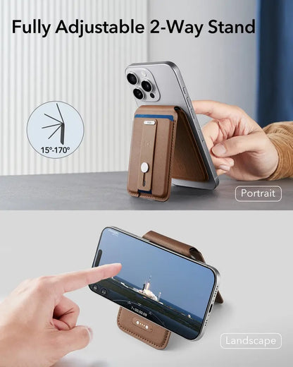 Multifunctional card holder, with positioning, magnetic attraction and bracket functions.