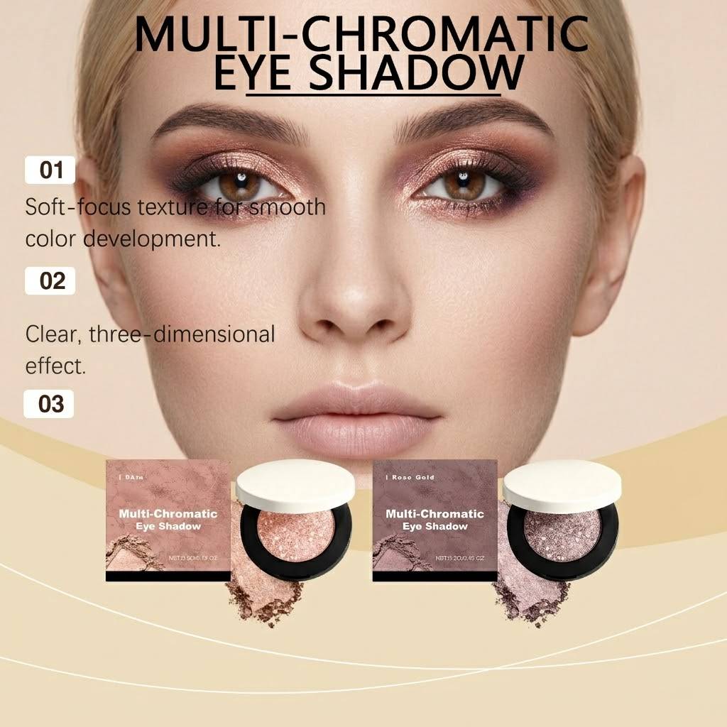 ✨🎨 Multichromatic Metallic Eyeshadow – Shimmering & Buildable Metallic Finish