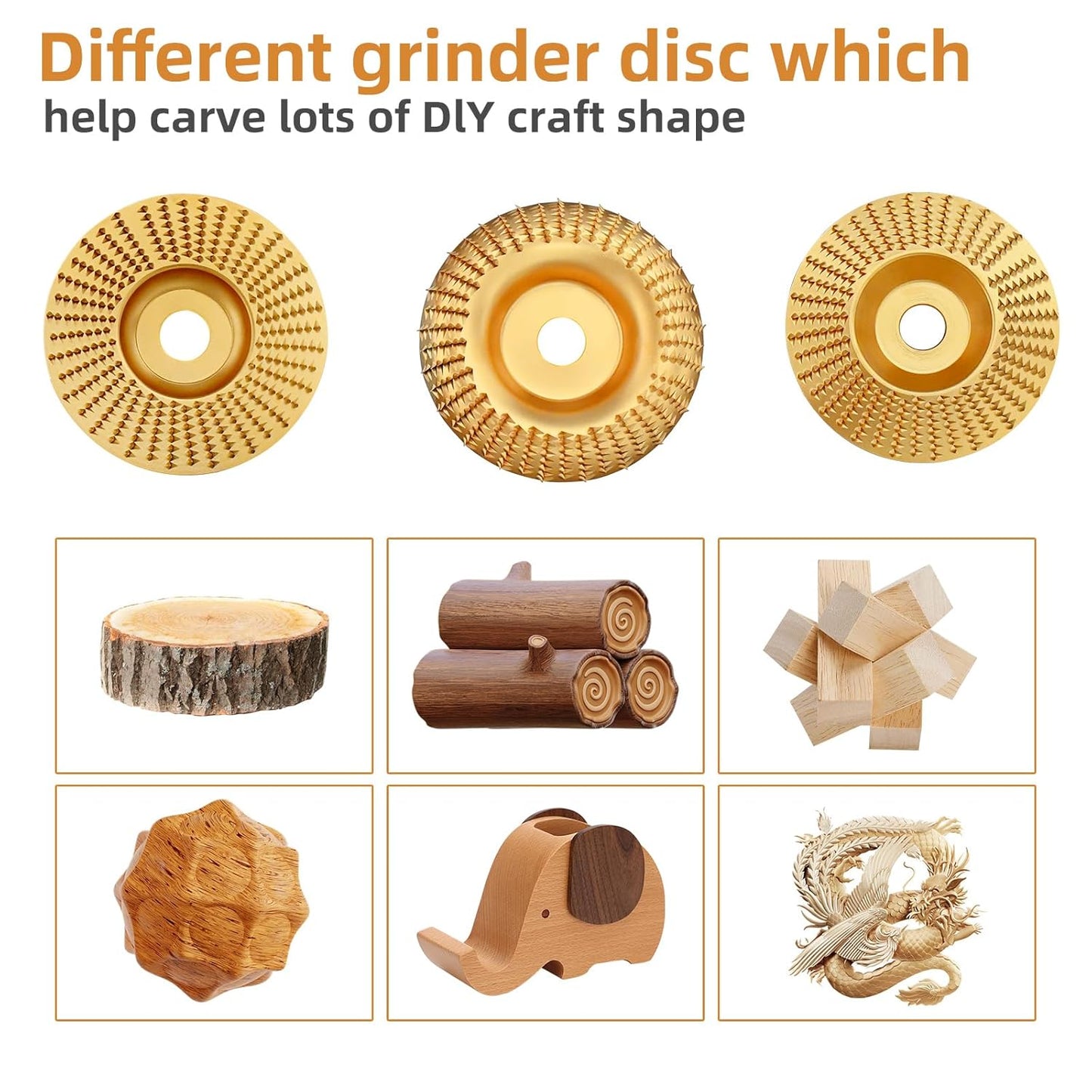 🛠️ All-in-One 3PCS Wood Carving & Shaping Disc Set