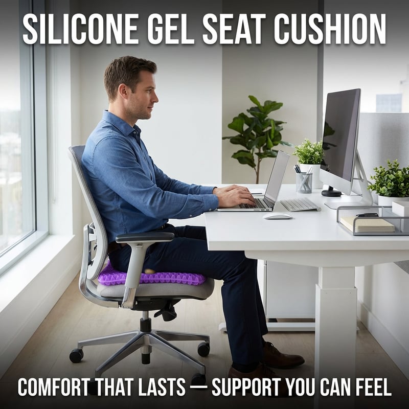 🔥Last day for 60% off✨ Ergonomic Silicone Seat Cushion – Relief You Can Feel