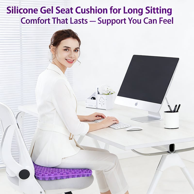 🔥Last day for 60% off✨ Ergonomic Silicone Seat Cushion – Relief You Can Feel