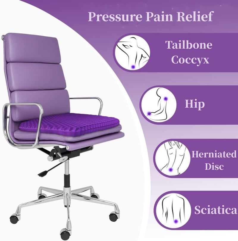 🔥Last day for 60% off✨ Ergonomic Silicone Seat Cushion – Relief You Can Feel