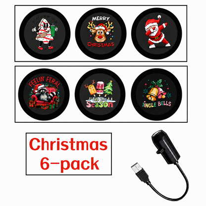 Plug-&-Play HD Christmas Projector – 6 or 10 Festive Scenes