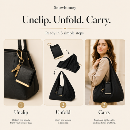 Snowhomey™ Foldable Keychain Tote